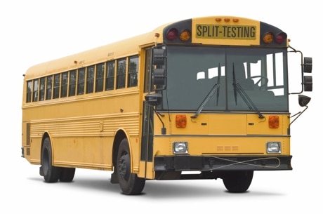 The split-testing bus. The split-testing bus.