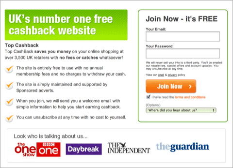 Top Cashback's media mentions Top Cashback's media mentions