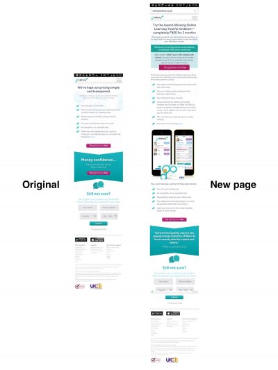 Pricing page